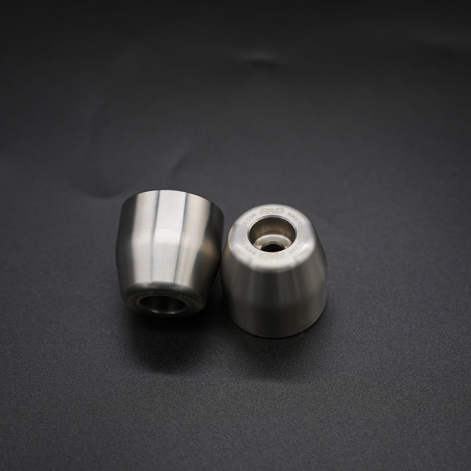 R&G Stainless Steel Bar End for the Aprilia RSVR, RSV Mille, Tuono '02-'10, V4 Tuono 1000/1100 '11- '24, Futura, Mana, Inazuma 250
