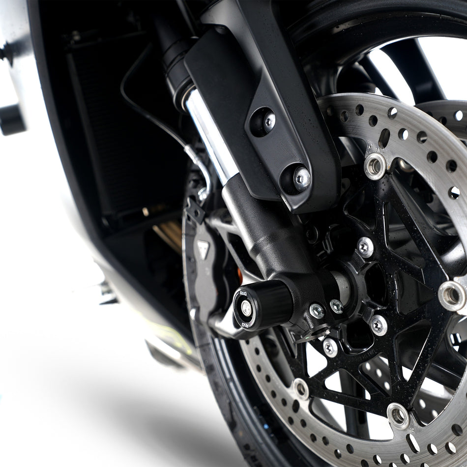 Fork Protectors for Triumph Street Triple 765 RS/R/S '17-, Daytona 660 '24- & Daytona Moto2â„¢ 765 '20- '24 (small bobbin)
