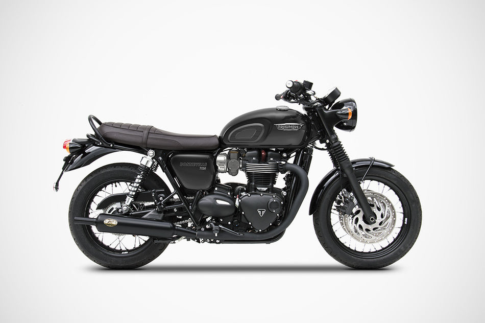 TRIUMPH BONNEVILLE T120 EXHAUST | "BOTTLE" SLIP-ONS (16-20) : Homologated / - Homologated