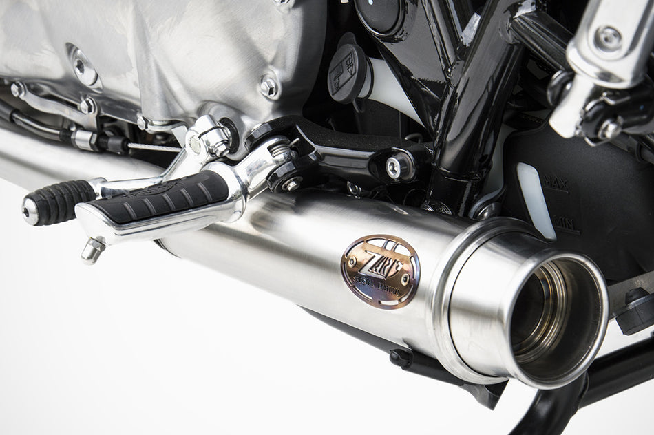 TRIUMPH BONNEVILLE T120 EXHAUST | SLIP-ON KIT WITH OEM CATALYST (16-20) : Homologated / - Homologated