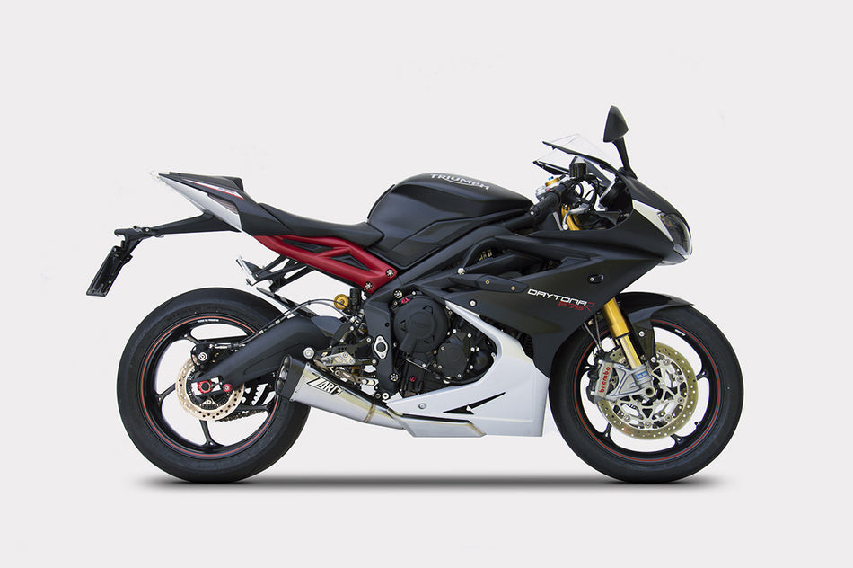 TRIUMPH DAYTONA 675 EXHAUST | "SHORT" FULL KIT (13-16) : End Cap - Stainless Steel