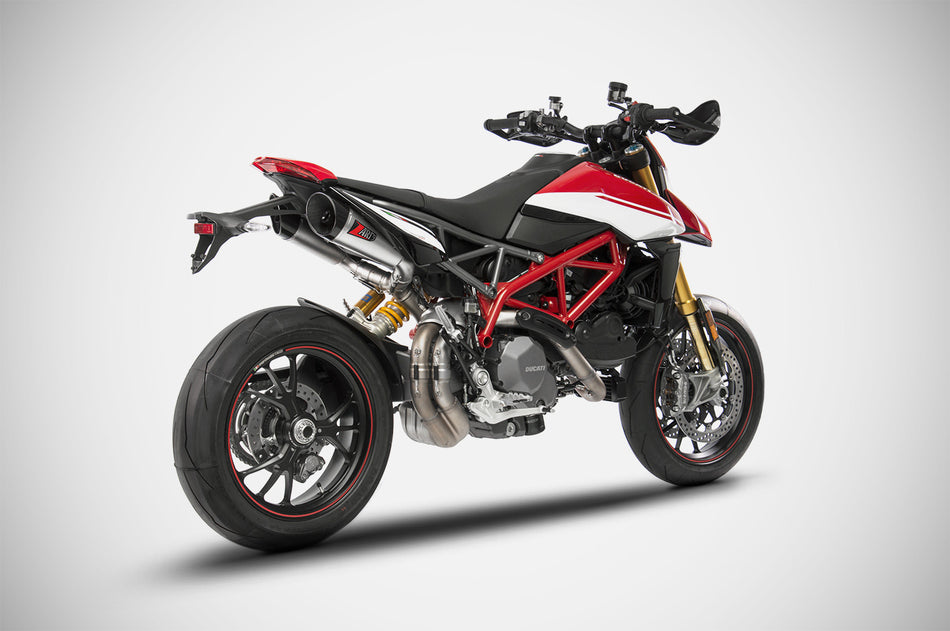 DUCATI HYPERMOTARD 950/SP EXHAUST | "GT" SLIP-ON (19-23) : End Cap - Carbon Fiber, Exhaust Material - Stainless Steel, Homologated / Racing - Racing, Sleeve - Stainless Steel, Type - Slip On