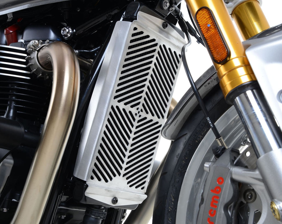 Stainless Steel Radiator Guard for the Triumph Thruxton 1200/R '16-, Speed Twin 1200 '19-'21 & Speed Twin 900 '22- '24