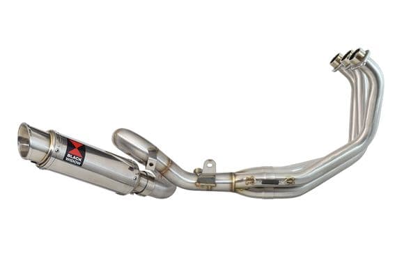 MT09 2021 - 2023 Low Level Exhaust System 230mm GP Round Stainless Silencer