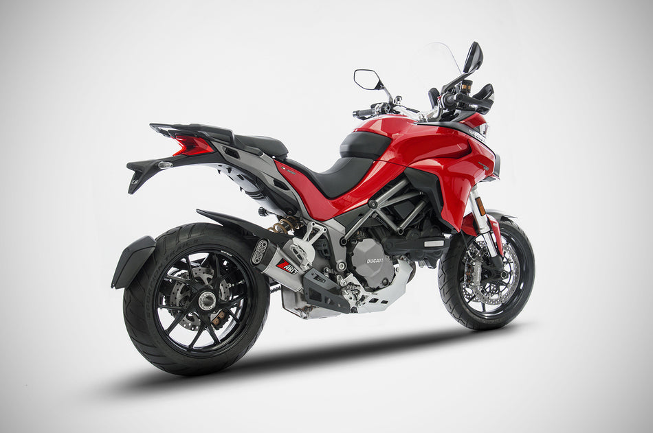 DUCATI MULTISTRADA 1260 | SLIP-ON (18-19) : End Cap - Carbon Fiber, Exhaust Material - Stainless Steel, Homologated / Racing - Homologated, Sleeve - Titanium, Type - Slip On