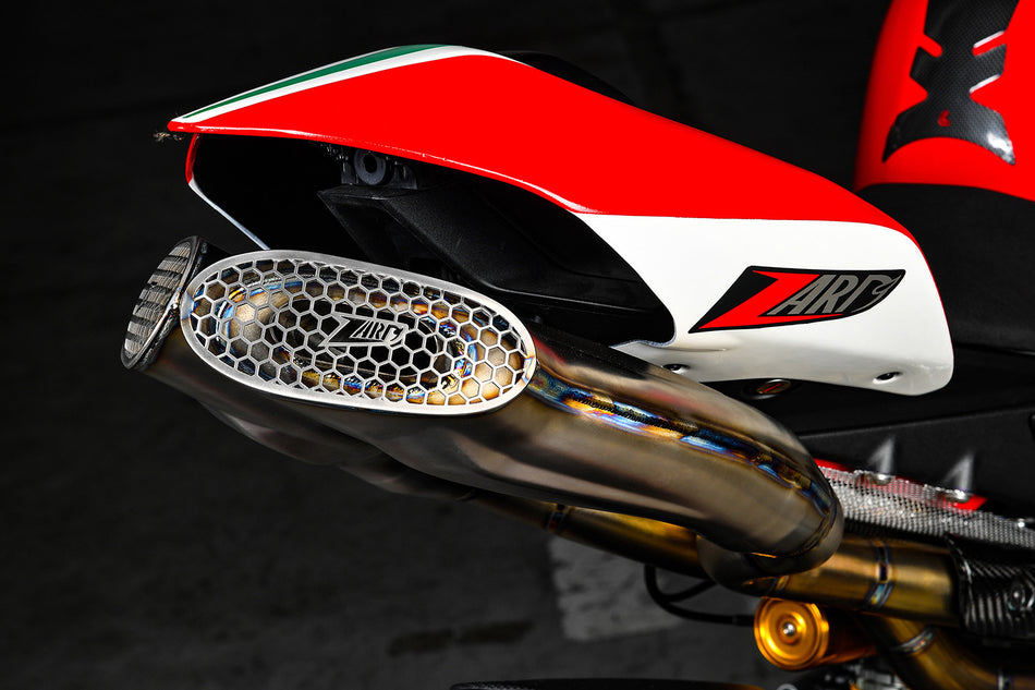 DUCATI PANIGALE V4-V4S EXHAUST | "DM5" FULL KIT (18-19) : End Cap - Titanium, Exhaust Material - Stainless Steel, Homologated / Racing - Racing, Sleeve - Titanium, Type - Kit