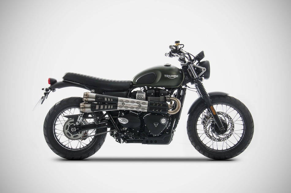 TRIUMPH SCRAMBLER 900 EXHAUST | "CONICAL" SLIP-ON (21-23) : Homologated / - Homologated