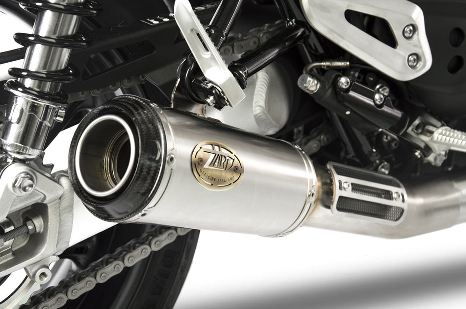 TRIUMPH SPEED TWIN 1200 EXHAUST | "SP" FULL KIT (19-20) : End Cap - Stainless Steel