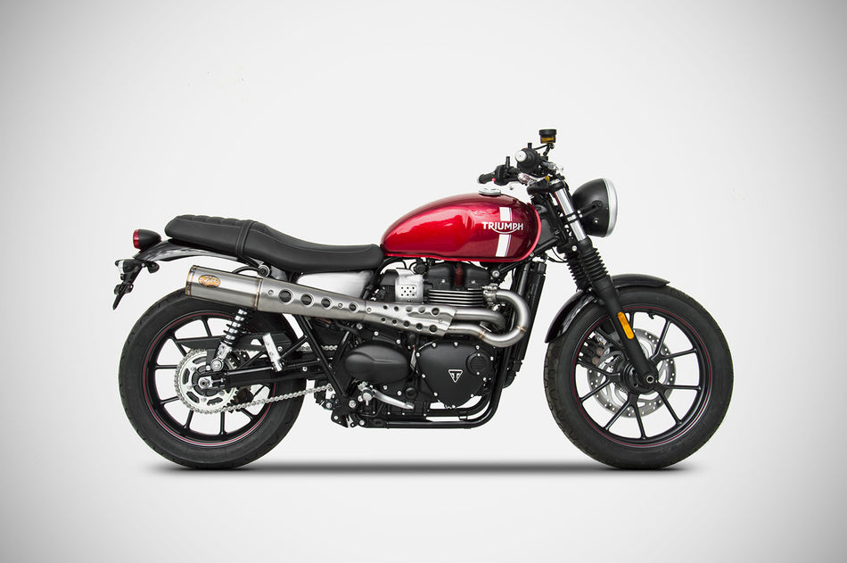 TRIUMPH SPEED TWIN 900 EXHAUST | "ZUMA" FULL KIT (21-23) : End Cap - Stainless Steel