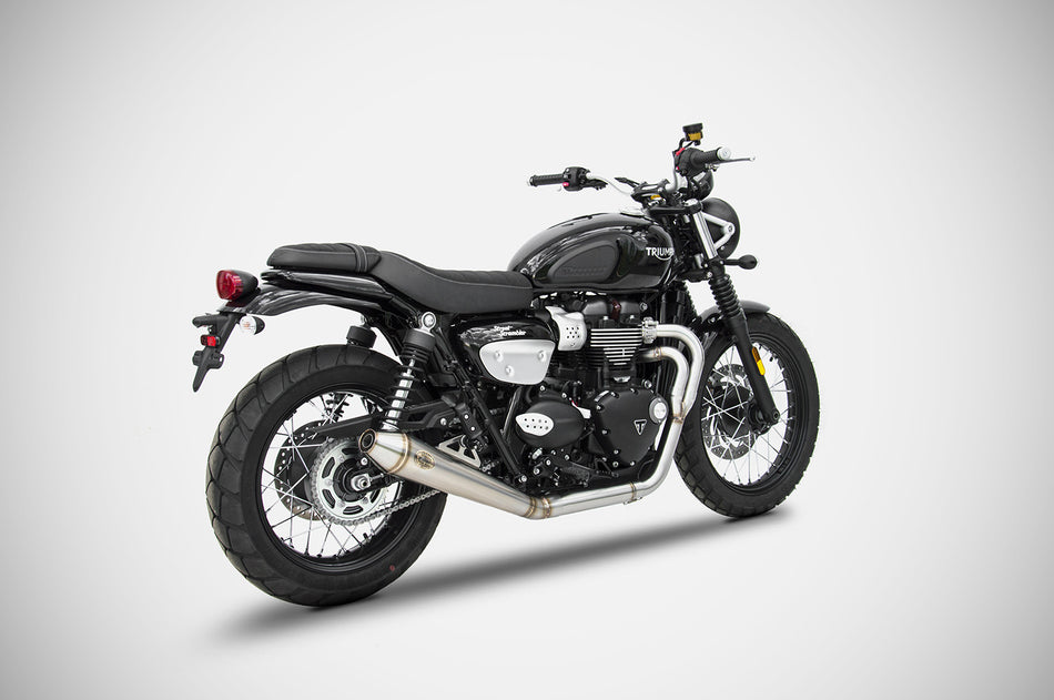 TRIUMPH STREET SCRAMBLER 900 EXHAUST | "CONICAL" LOW FULL KIT (17-20)