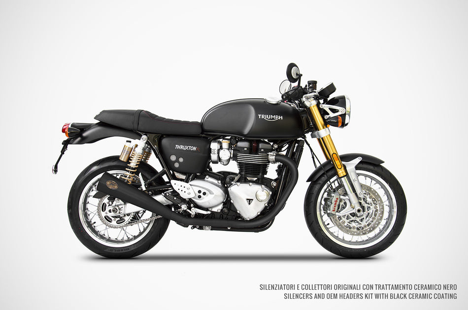 TRIUMPH THRUXTON-R 1200 EXHAUST | SLIP-ONS (17-20) : Exhaust Material - Titanium, Homologated / Racing - Homologated