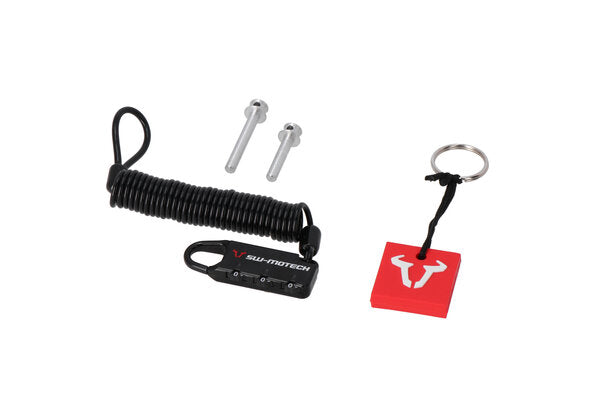 Anti-theft protection for PRO/ EVO tank bag. Security pin/motorbike luggage cable lock.