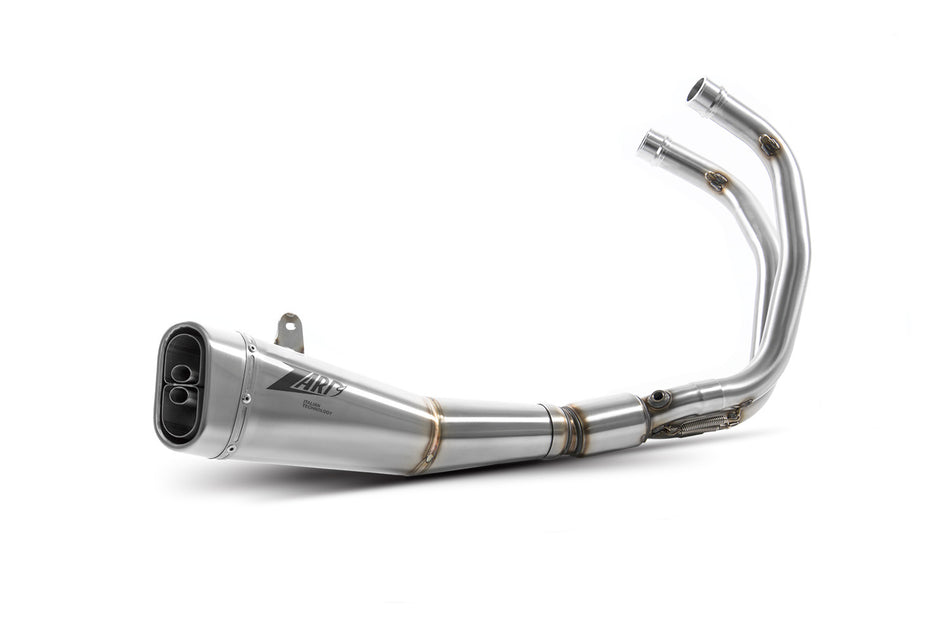 YAMAHA XSR700 EXHAUST | FULL KIT (17-23) : End Cap - Stainless Steel, Homologated / - Homologated